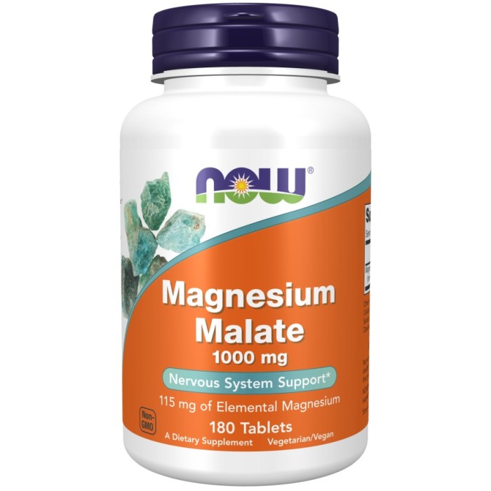 NOW Magnesium Malate 1000 mg - 180 таблетки