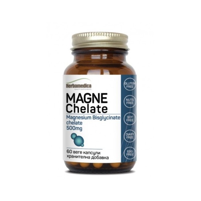 HERBAMEDICA Magne Chelate 500 mg - 60 капсули