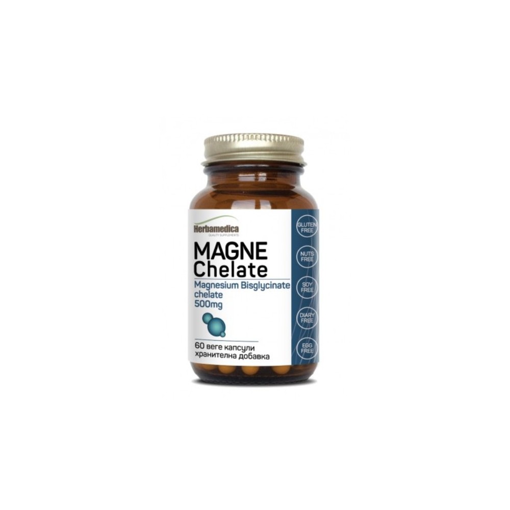 HERBAMEDICA Magne Chelate 500 mg - 60 капсули