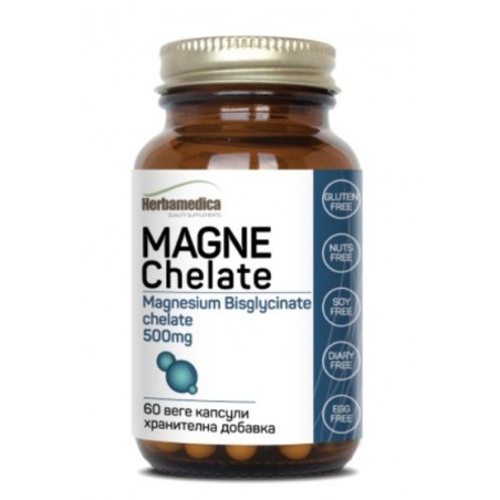 HERBAMEDICA Magne Chelate 500 mg - 60 капсули